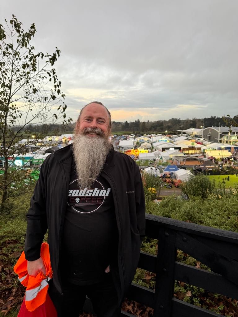 Peter, founder of Headshot Coffee, at Fieldays